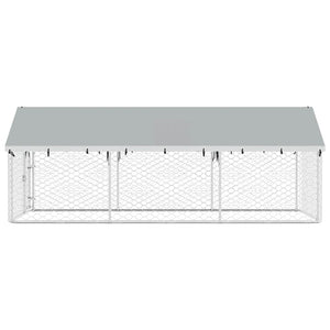 Outdoor-Hundezwinger mit Dach 400x200x150 cm