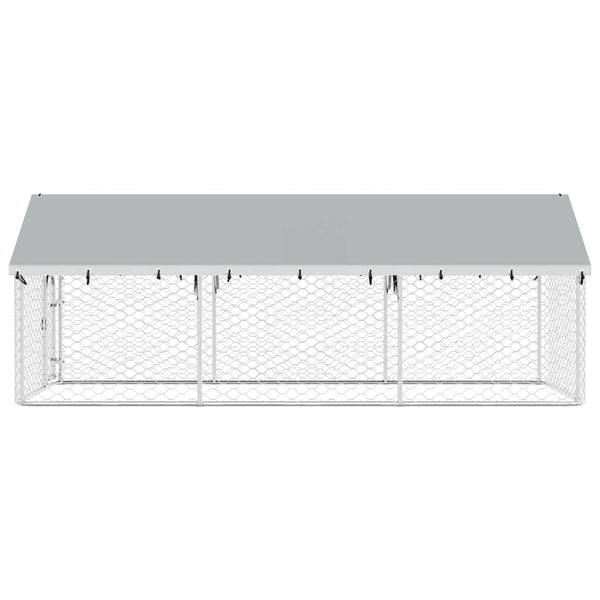 Outdoor-Hundezwinger mit Dach 400x200x150 cm