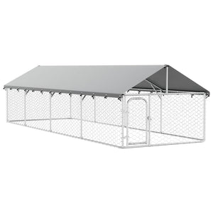 Outdoor-Hundezwinger mit Dach 600x200x150 cm
