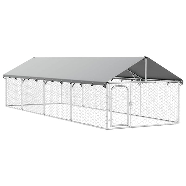 Outdoor-Hundezwinger mit Dach 600x200x150 cm