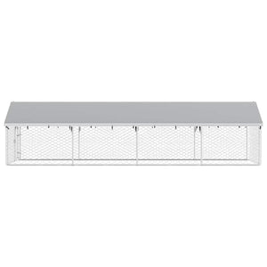 Outdoor-Hundezwinger mit Dach 600x200x150 cm