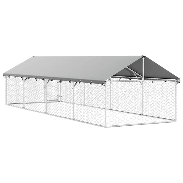 Outdoor-Hundezwinger mit Dach 600x200x150 cm