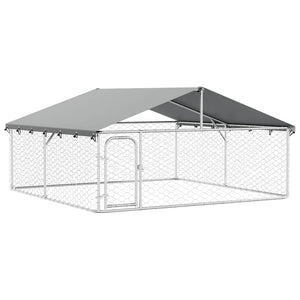 Outdoor-Hundezwinger mit Dach 300x300x150 cm