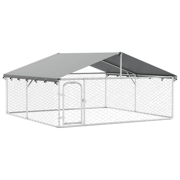 Outdoor-Hundezwinger mit Dach 300x300x150 cm