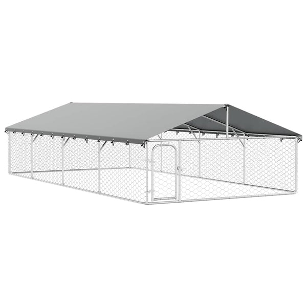 Outdoor-Hundezwinger mit Dach 600x300x150 cm