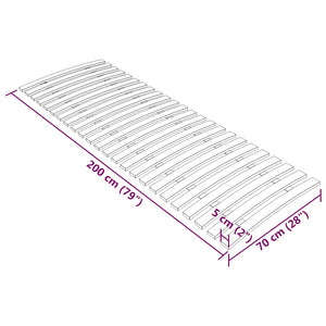 Lattenrost 70x200 cm Ersatz mit 24 Latten