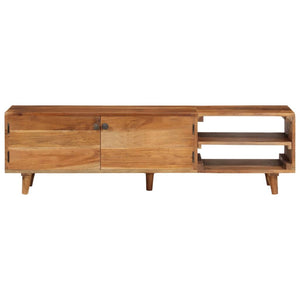 vidaXL Meuble TV Bois d'acacia massif finition miel 140x30x40 cm