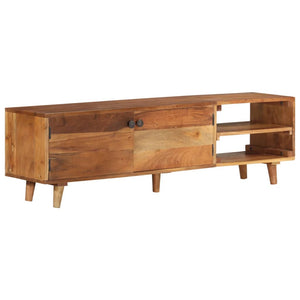 vidaXL Meuble TV Bois d'acacia massif finition miel 140x30x40 cm