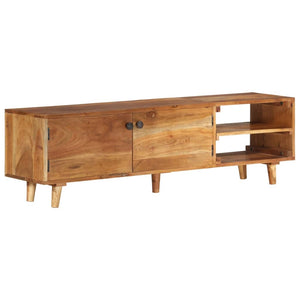 vidaXL Meuble TV Bois d'acacia massif finition miel 140x30x40 cm