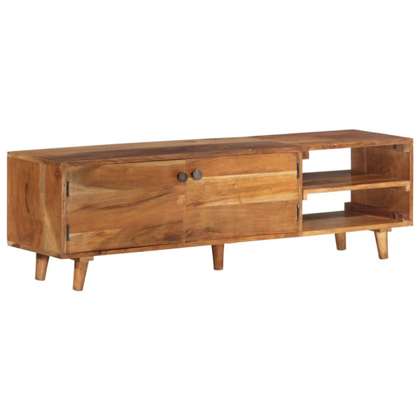 vidaXL Meuble TV Bois d'acacia massif finition miel 140x30x40 cm