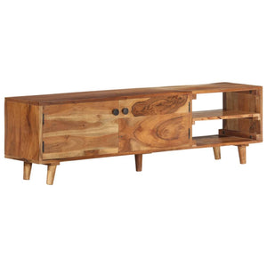 vidaXL Meuble TV Bois d'acacia massif finition miel 140x30x40 cm