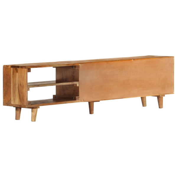 vidaXL Meuble TV Bois d'acacia massif finition miel 140x30x40 cm