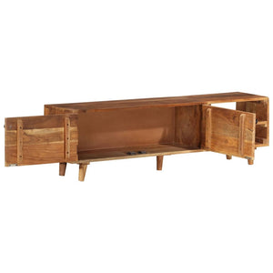 vidaXL Meuble TV Bois d'acacia massif finition miel 140x30x40 cm