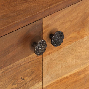 vidaXL Meuble TV Bois d'acacia massif finition miel 140x30x40 cm