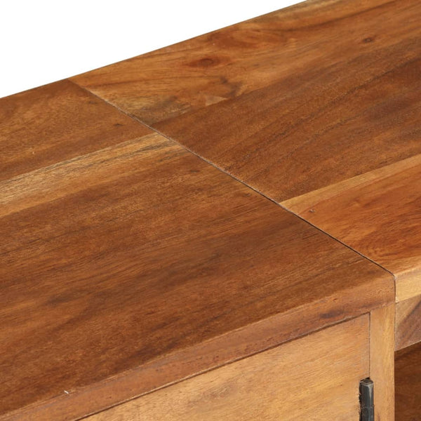 vidaXL Meuble TV Bois d'acacia massif finition miel 140x30x40 cm