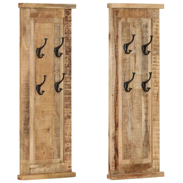 Massivholz Garderoben 2er Set Mango 38x100cm