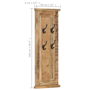 Massivholz Garderoben 2er Set Mango 38x100cm