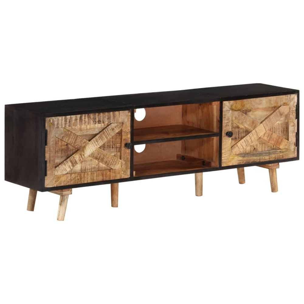 vidaXL Meuble TV 140x30x46 cm Bois de manguier brut et bois d'acacia massif