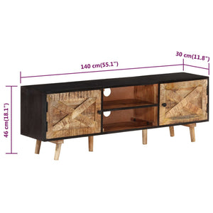 TV-Schrank 140 cm aus Mangoholz & Akazie
