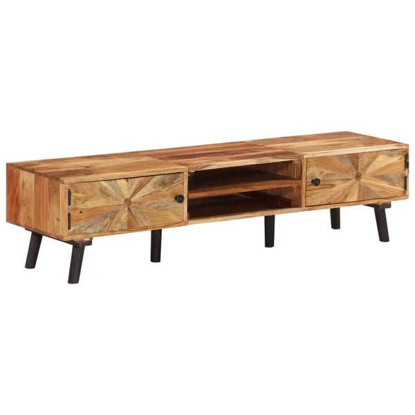 vidaXL Meuble TV 145x35x35 cm Bois d'acacia massif