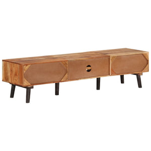 vidaXL Meuble TV 145x35x35 cm Bois d'acacia massif