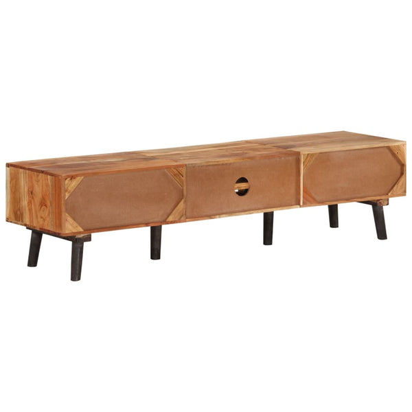 vidaXL Meuble TV 145x35x35 cm Bois d'acacia massif