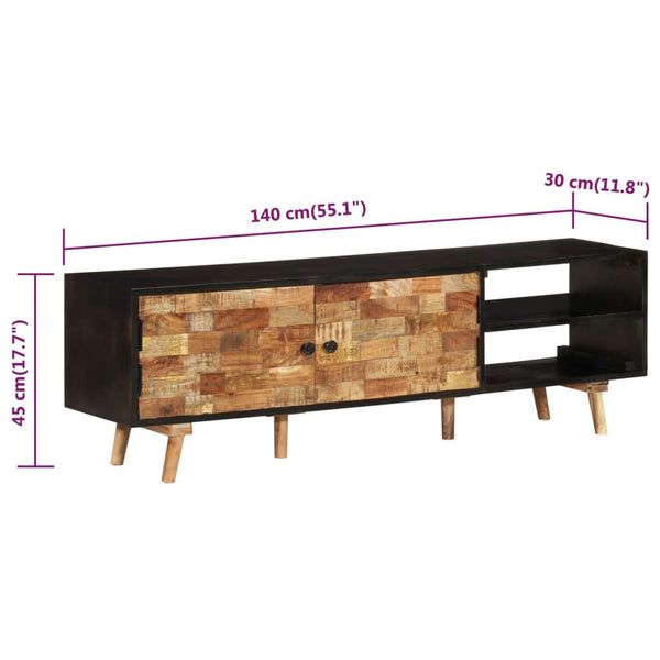 TV-Schrank 140 cm Mango Massivholz