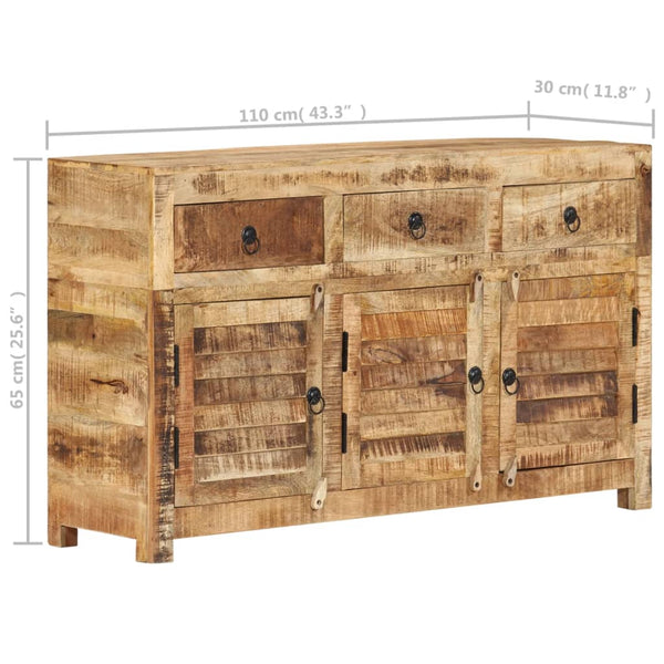 vidaXL Buffet 110x30x65 cm Bois de manguier massif