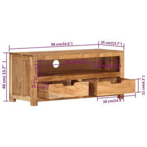 TV-Schrank Akazie Massivholz 88 cm