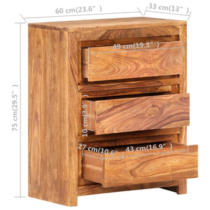 Akazie Schubladenschrank 60x75 cm
