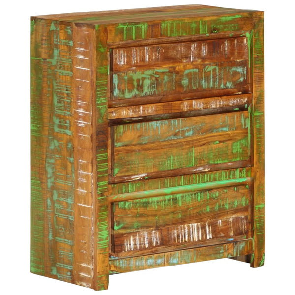 Mehrfarbiger Schubladenschrank Altholz 60x33x75 cm