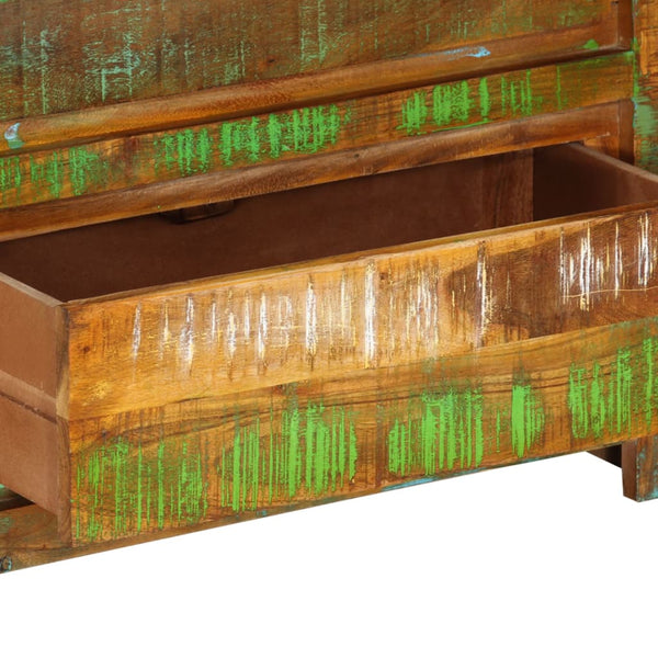 Mehrfarbiger Schubladenschrank Altholz 60x33x75 cm