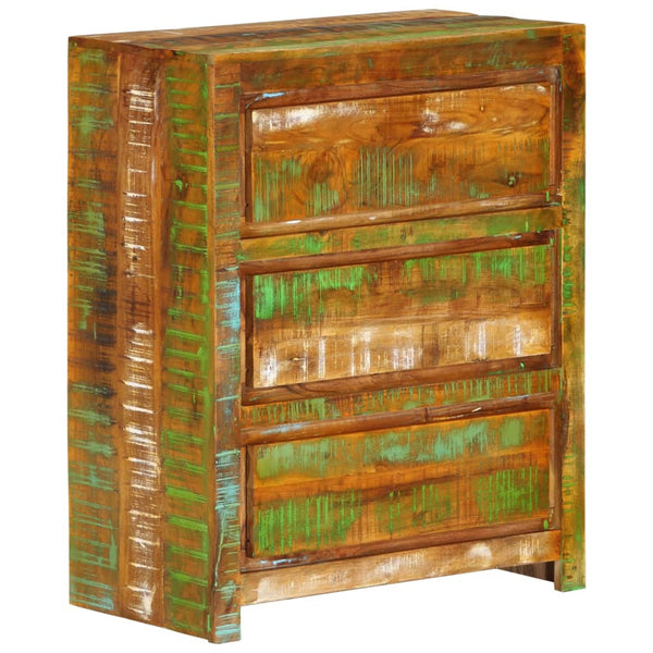 Mehrfarbiger Schubladenschrank Altholz 60x33x75 cm