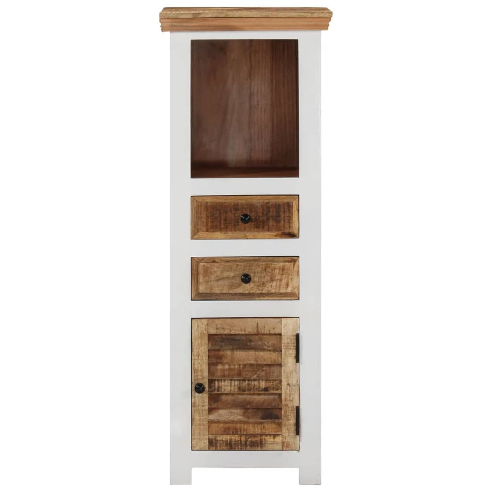 Highboard Braun & Weiß Mango Akazie 110cm