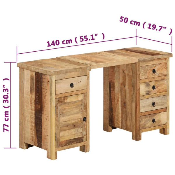 Massivholz Schreibtisch Mango 140 cm