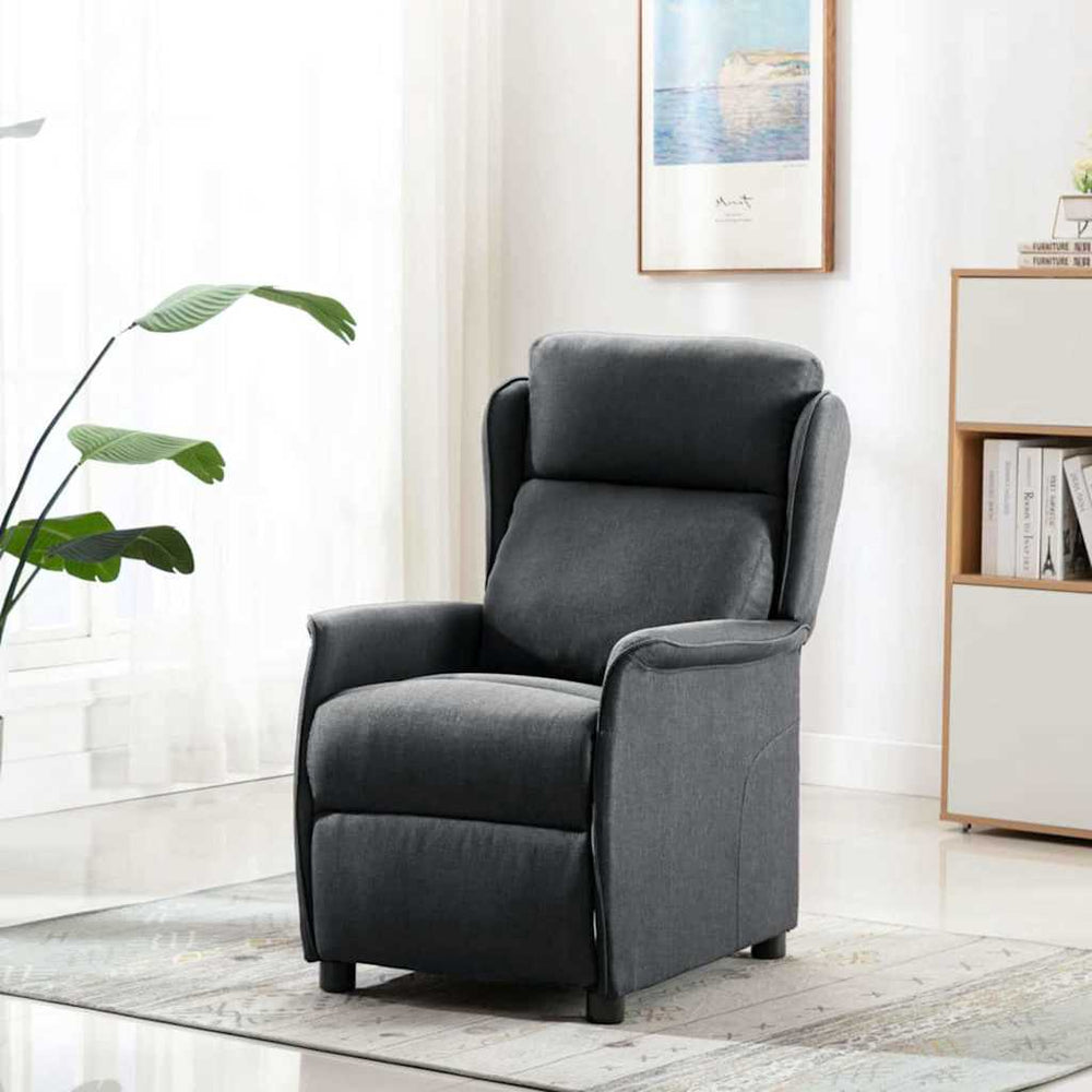 vidaXL Dark Grey Sun Lounger 66.5 x 94 x 101.5 cm Polyester