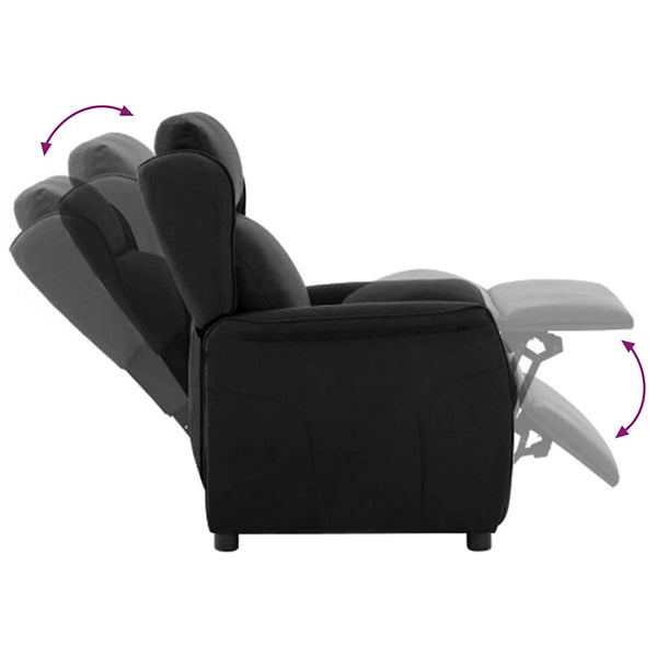 Schwarzer Liegestuhl Polyester