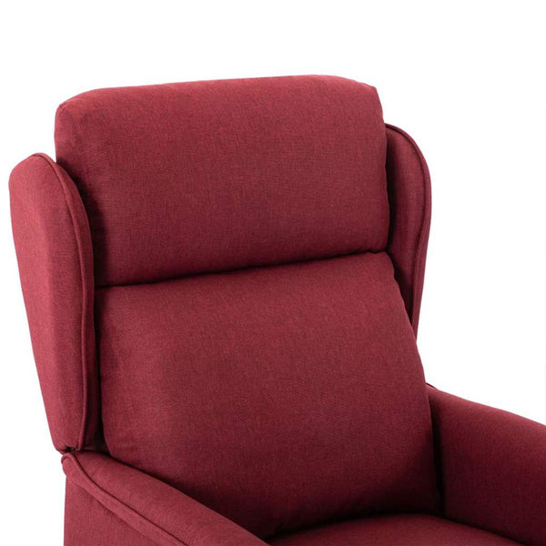 Weinroter Liegestuhl aus Polyester