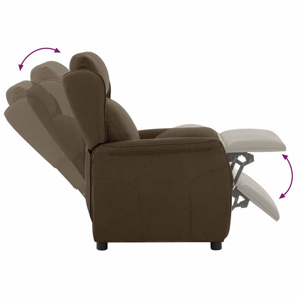 Brauner Polyester Liegestuhl