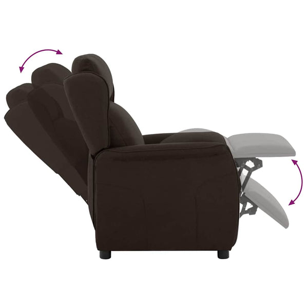 Dunkelbrauner Polyester Liegestuhl