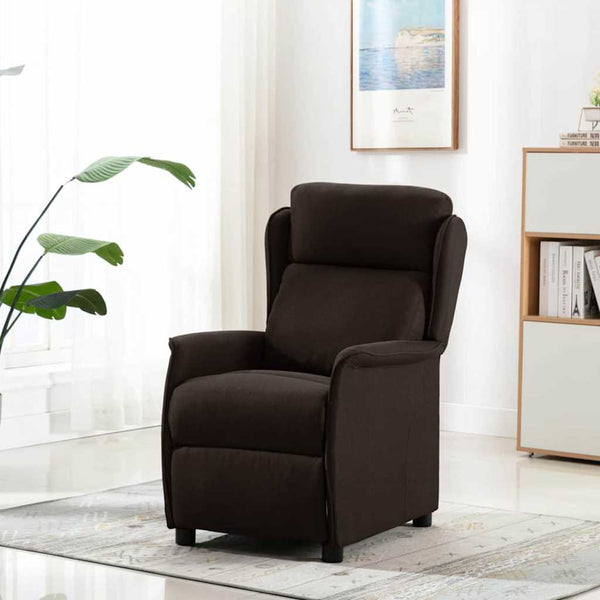 Dunkelbrauner Polyester Liegestuhl