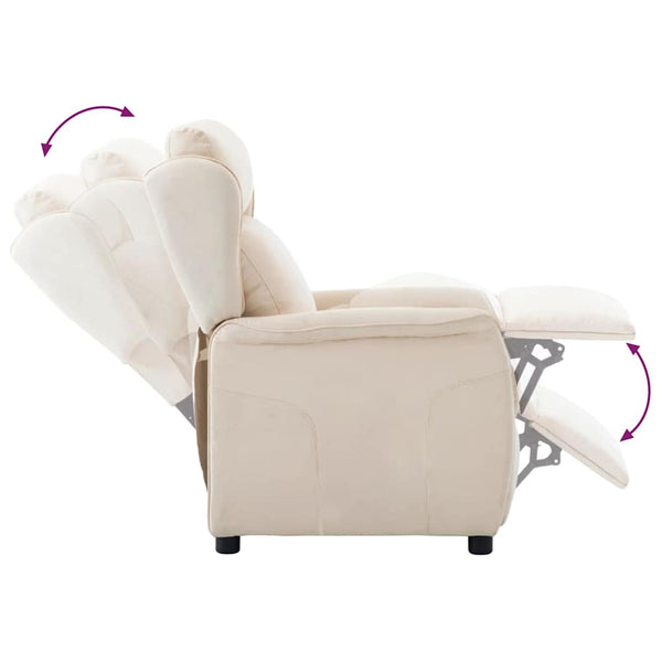 Creme Liegestuhl Polyester