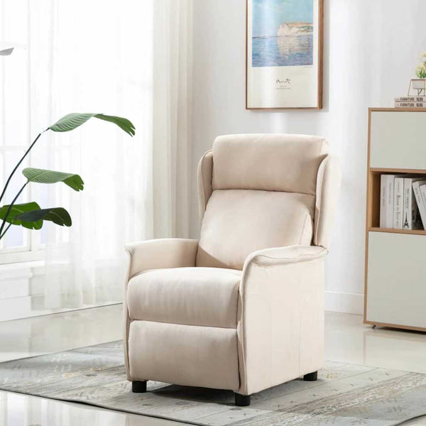 Creme Liegestuhl Polyester