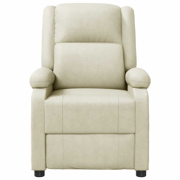 vidaXL Recliner White Faux Leather