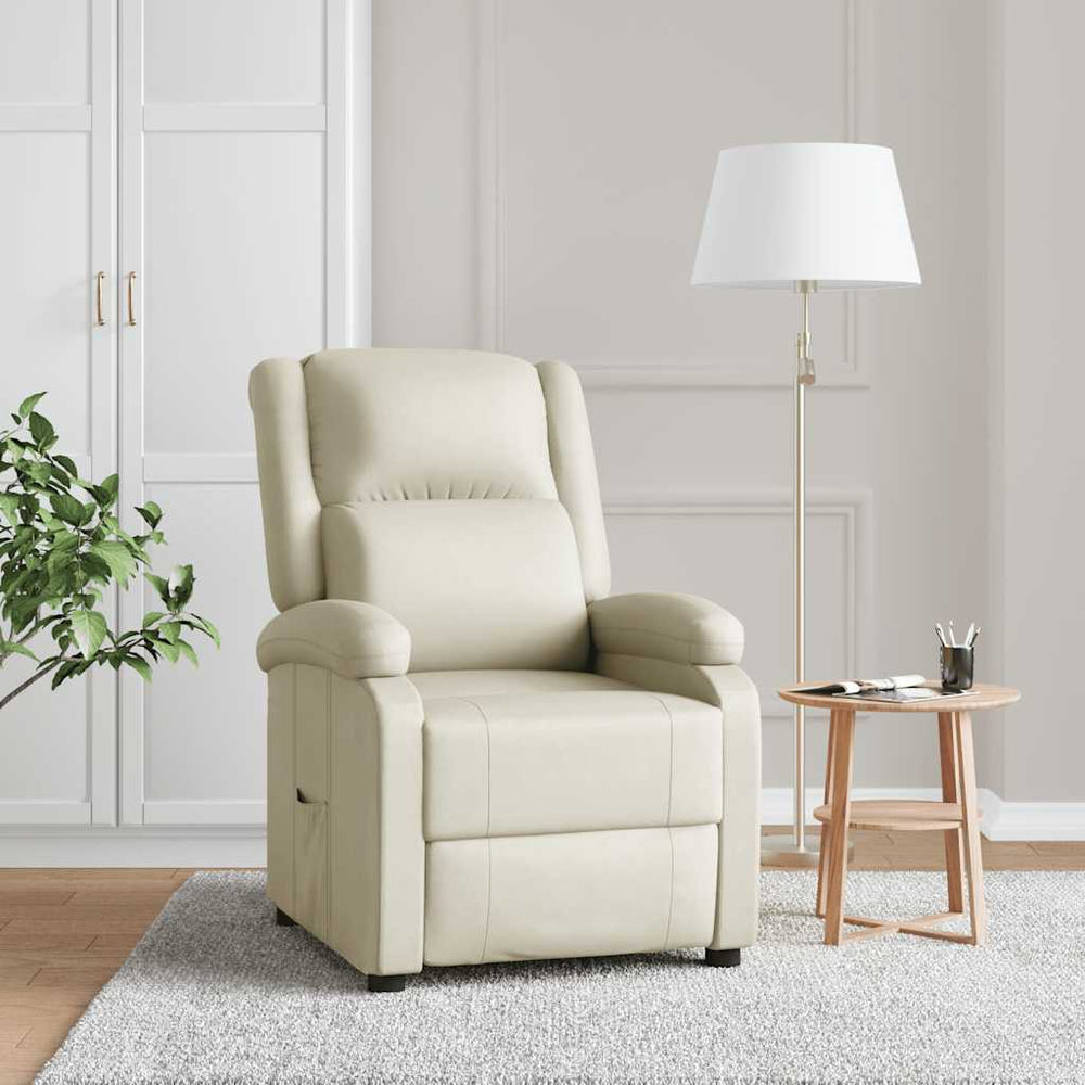 Weißer Relaxsessel Kunstleder