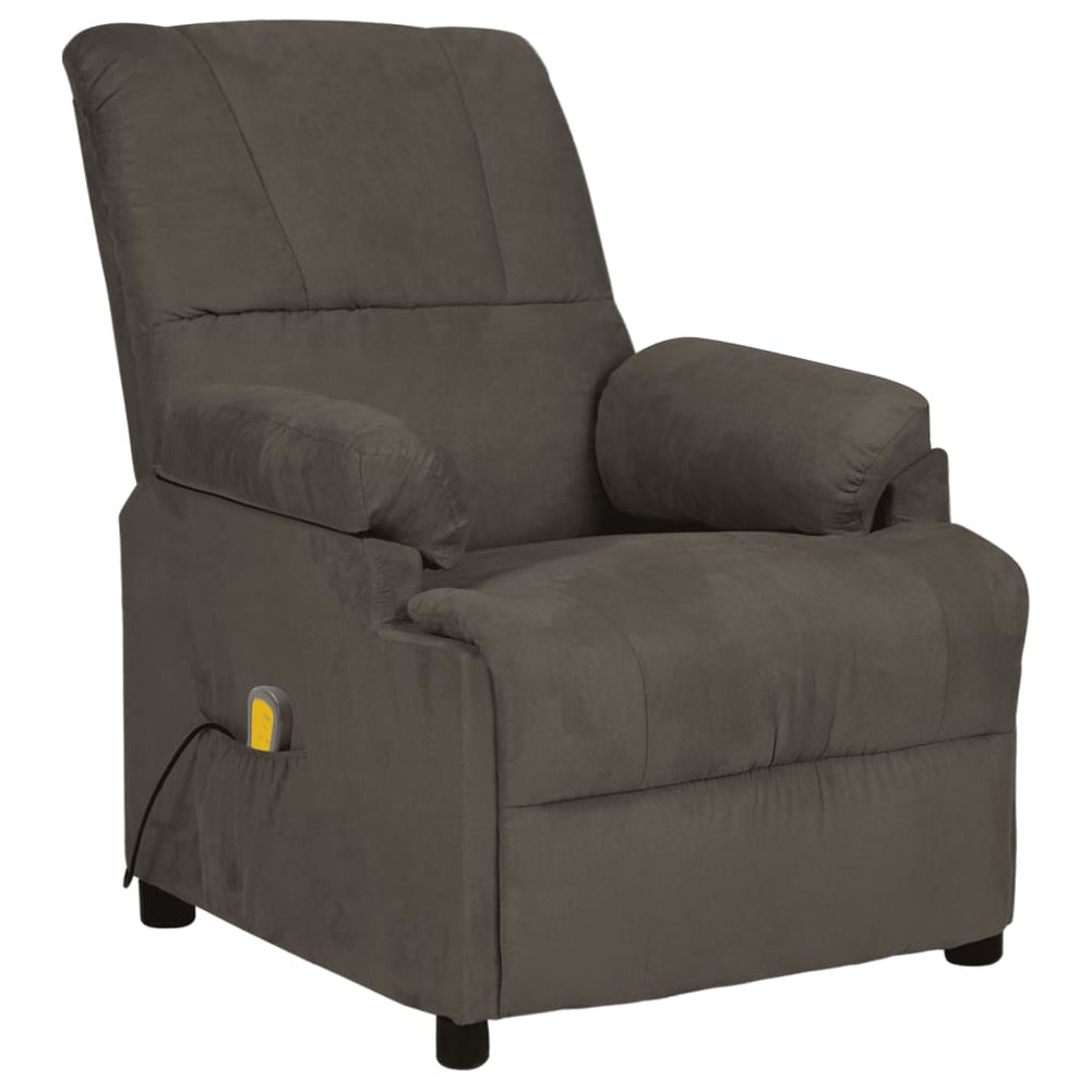 Massagesessel Dunkelgrau Mikrofaser