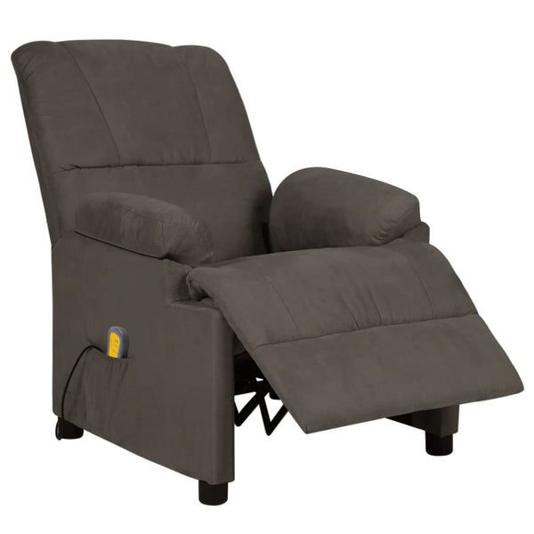 Massagesessel Dunkelgrau Mikrofaser