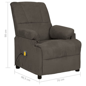 Massagesessel Dunkelgrau Mikrofaser