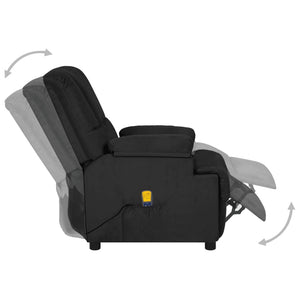 Massagesessel Schwarz mit Mikrofaser