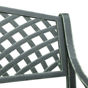 Gartenbank 102 cm Aluminiumguss Grün